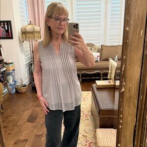 Soft Surroundings Light Gray Blouse